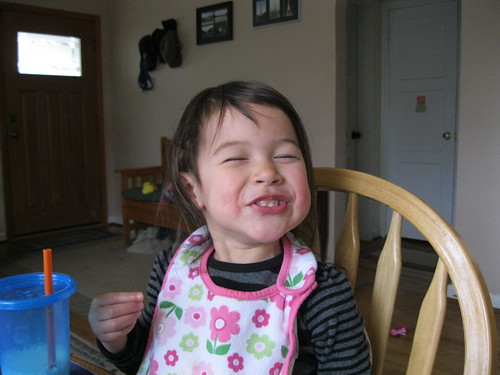 toddler has her first girl scout cookie via chattycha on flickr