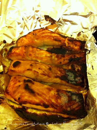 Grilled Miso Marinated Salmon Fillets