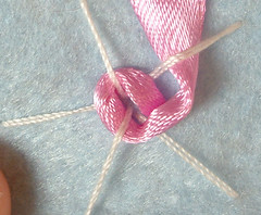 Ribbon embroidery on felt 10
