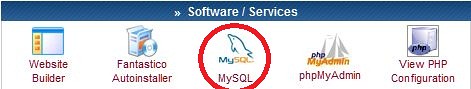 install wordpress - menu MySQL