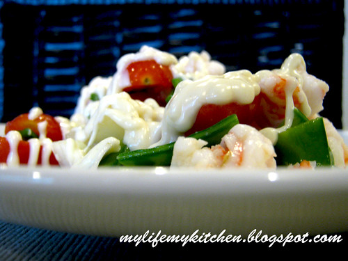 Shrimp Salad with flat peas