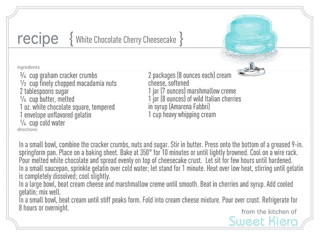 White Chocolate Cherry Cheesecake Recipe