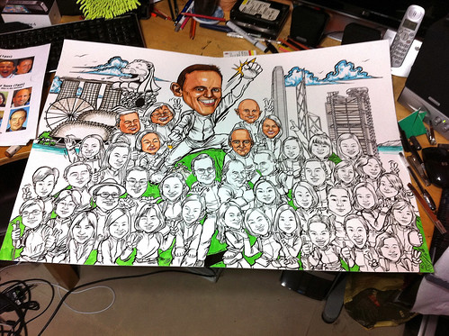 Group caricatures for UBS - 10
