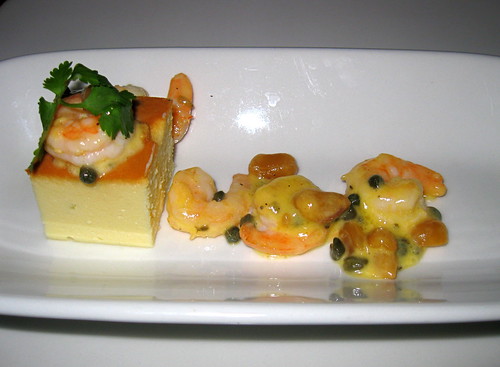 Shrimp with Cheese Pudding