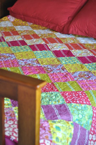 quilt on bed