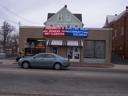 Restored neon sign, 266-268 Carroll Avenue, Takoma, Washington, DC