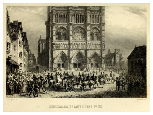 025-Esmeralda ante la catedral-Notre-Dame de Paris 1844- edicion Perrotin Garnier Frères