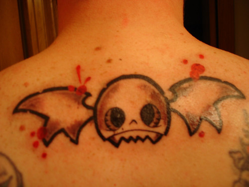 Old School Zook Skull Tattoo by DoodleZook