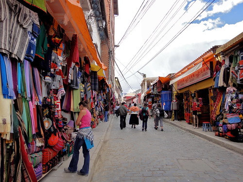 Witches Market in View of La Paz, Bolivia