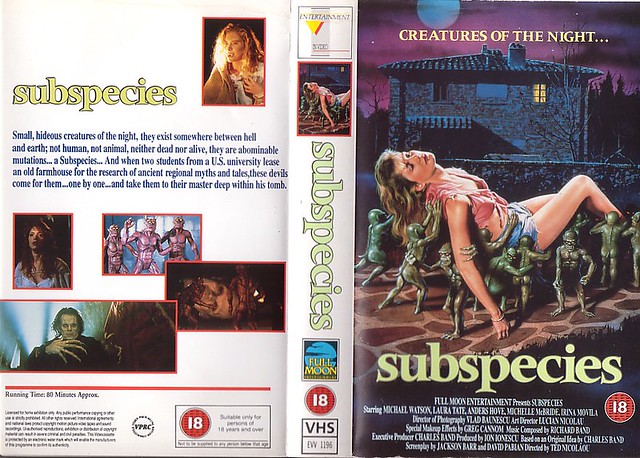 SUBSPECIES (VHS Box Art)