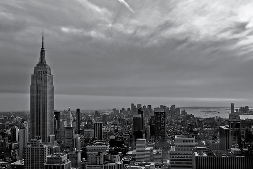 Lower Manhattan Skyline (????? ????) in B&W