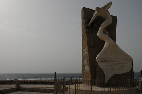 Sculpture along Akka sea wall