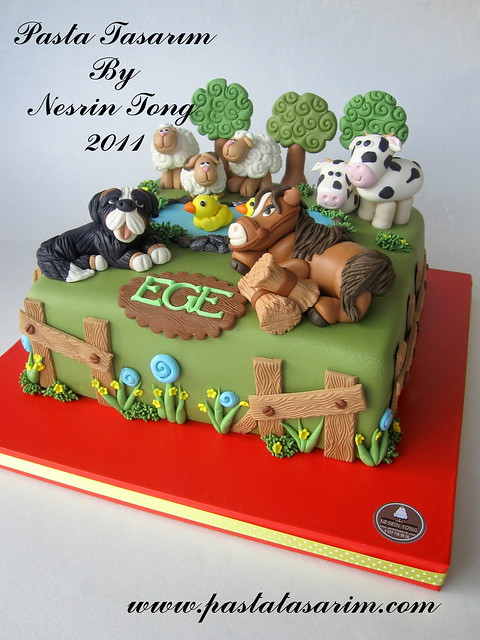  FARM ANIMAL CAKE - EGE BIRTHDAY CAKE