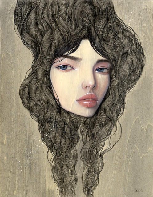 Strangely Transparent. 11" x 14".  Acrylic & Colored Pencil on Wood. © 2011