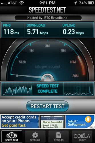 Verizon LTE at my office (iPhone)