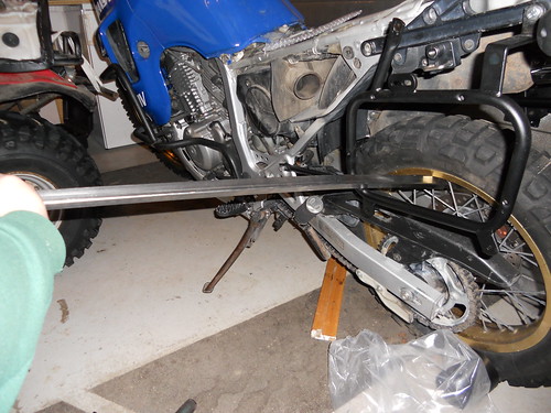 Bending it to fit front bolt