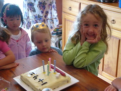 20110122at Kathleen's birthday party - Kat and the cake