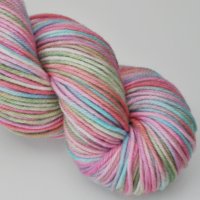 Stitches Under the Sun "Watercolors" on Aurora worsted blend