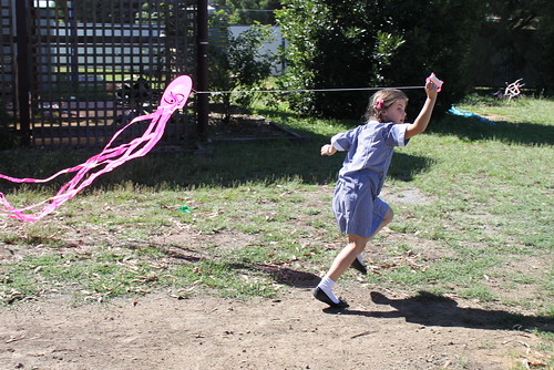 Esther kite flying