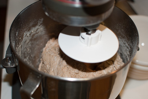 Knead with standing mixer