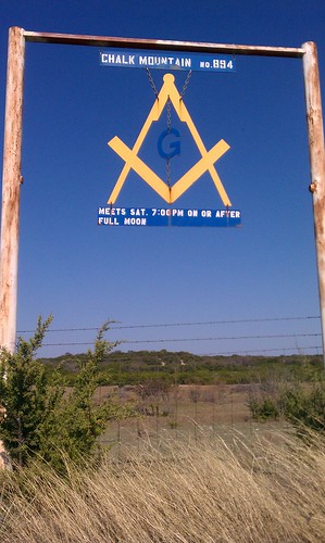 Chalk Mountain Lodge Sign, Chalk Mountain, Texas by fables98