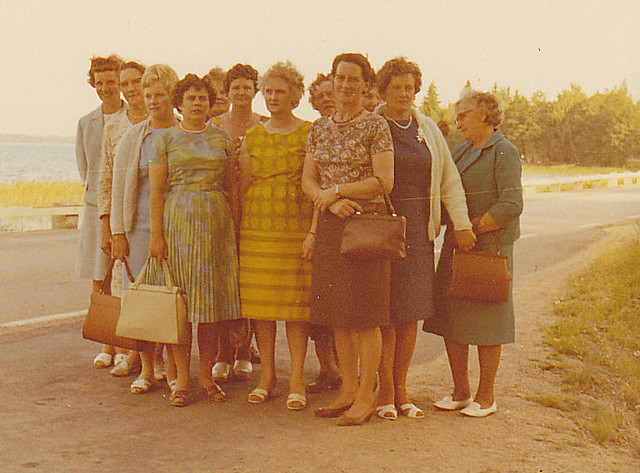 Damer från Ydrefors på bussresa Sweden 1966