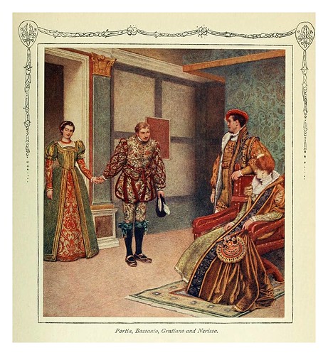 008-Porcia Bassanio Graciano y Nerisa-Shakespeare's comedy of the Merchant of Venice 1914- James D. Linton