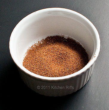 Roasted Sichuan Pepper Powder in a ramekin