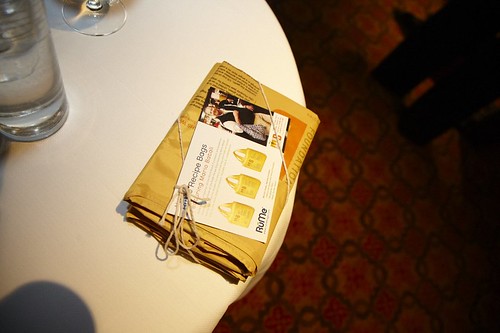 Mario Batali recipe bags. Proceeds of these bags benefit the Mario Batali Foundation.