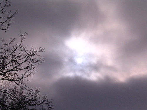 Winter sun through clouds