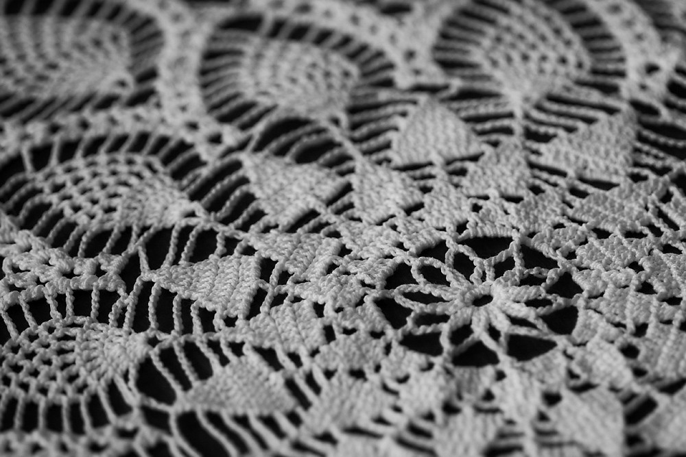 B&W 28/28:  Crocheted Lace