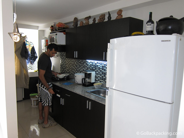 Modern kitchen in a new Poblado apartment