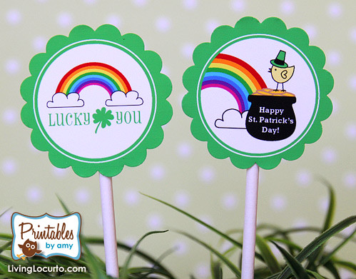 St.Patricks Day Cupcake Toppers