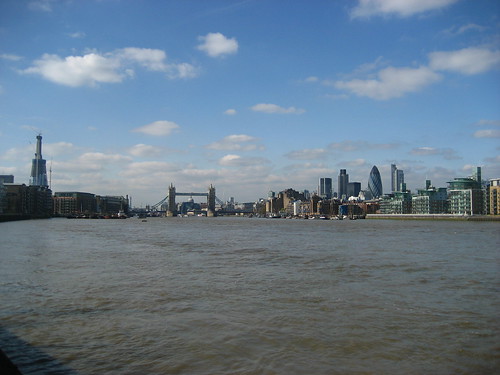 The City, Tower Bridge and the Shard - seen from Bermondsey