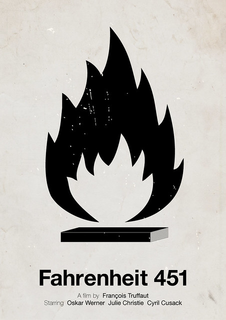 Fahrenheit 451 pictogram movie poster