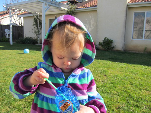Blowing bubbles in the sun