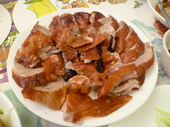 Sliced up duck