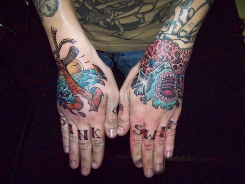Hand Tattoo Old school hand