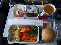 Lufthansa A380 meal to Beijing