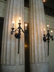 Candelabras in the Scottish Rite Cathedral in New Castle, PA