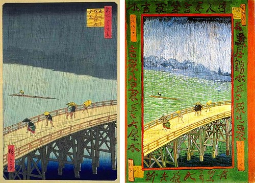 Comparisons of Hiroshige and Van Gogh: Spanning Time by roberthuffstutter