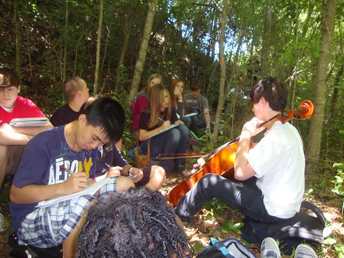 Magnet geography: Matt Pass concert on Coates Bluff Trail  by trudeau