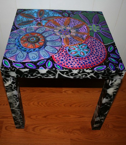 side table 18" x 18" by Rick Cheadle Art and Designs