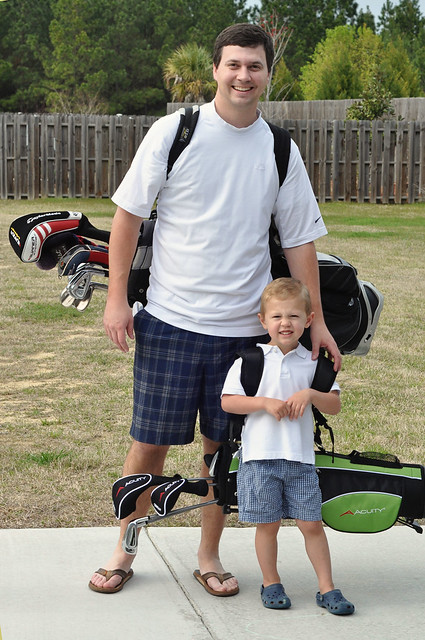 golfer with daddy