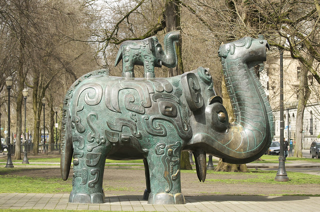Elephants in the North Park Blocks