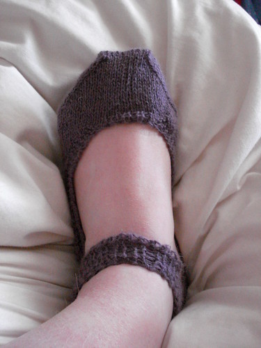 Mary jane knitted slipper socks for Japan
