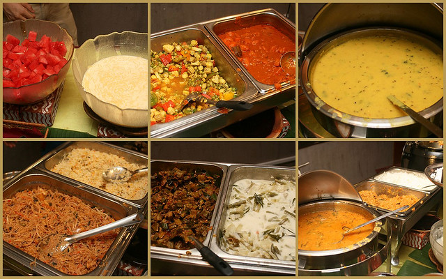 Indian vegetarian buffet at Annalakshmi