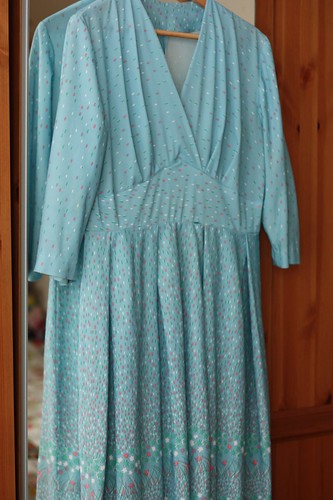 Turquoise Handmade Vintage Dress