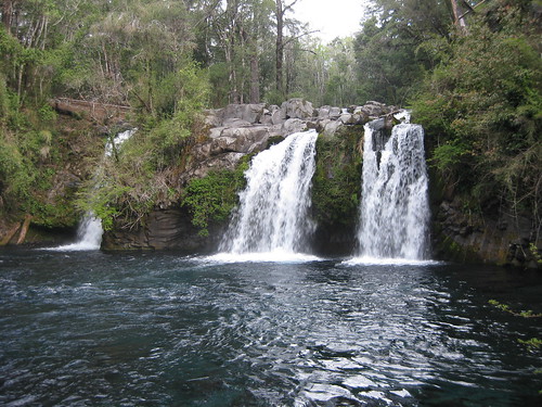 waterfalls at the Ojos del Caburgua