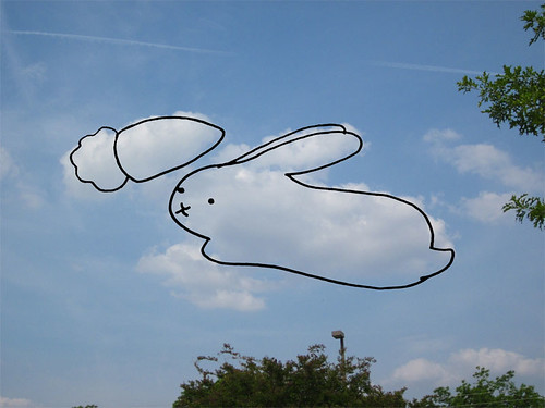 Cloud Drawing - Bunny with Carrot